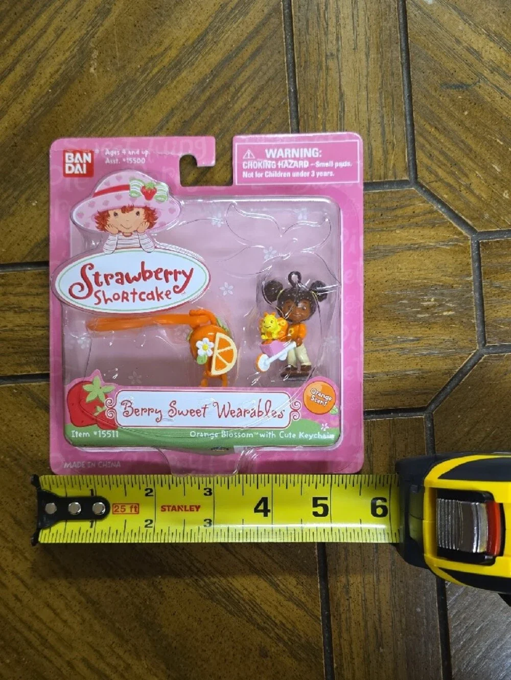 Strawberry Shortcake Berry Sweet Wearable Orange Blossom Keychain Charm Set 2002